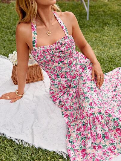 Floral Print Maxi Dress
